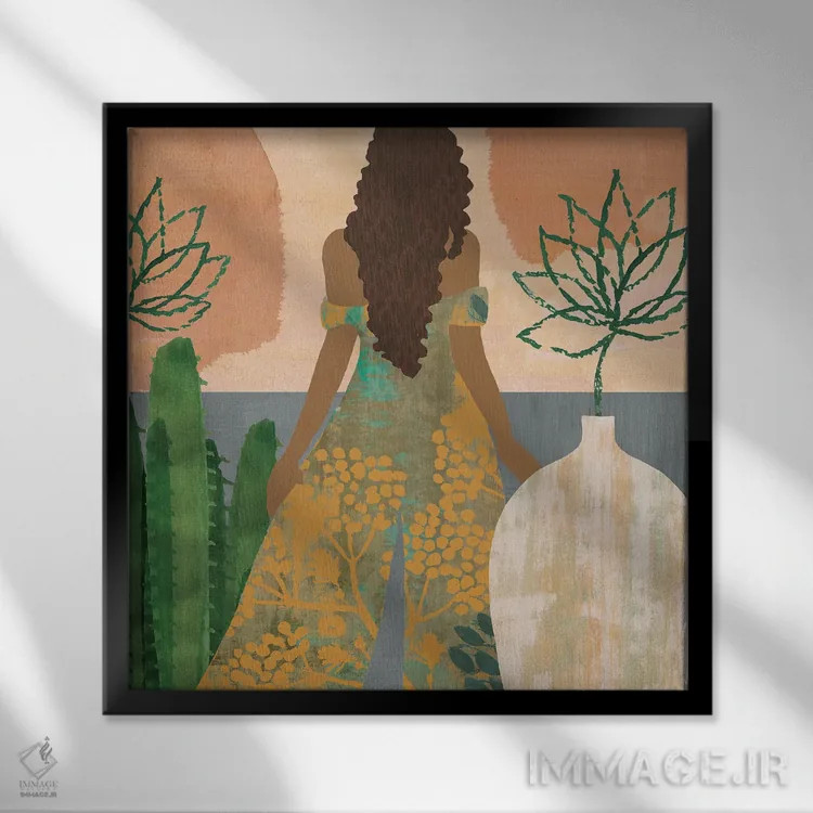 تابلو یاس شیرین ۲ اثر فلورا کوتا - نمای قابدار مشکی