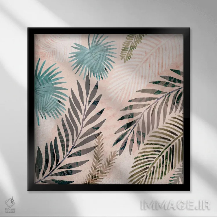 تابلو نخلهای قدیمی ۳ اثر فلورا کوتا - نمای قابدار مشکی