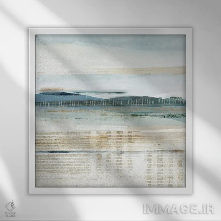 تابلو رد آب ۱ اثر فلورا کوتا - نمای قابدار سفید