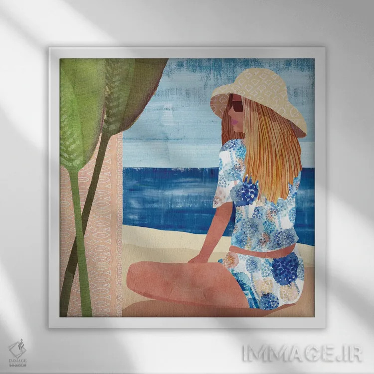 تابلو فرمنترا ۲ (جزیره در اسپانیا) اثر فلورا کوتا - نمای قابدار سفید