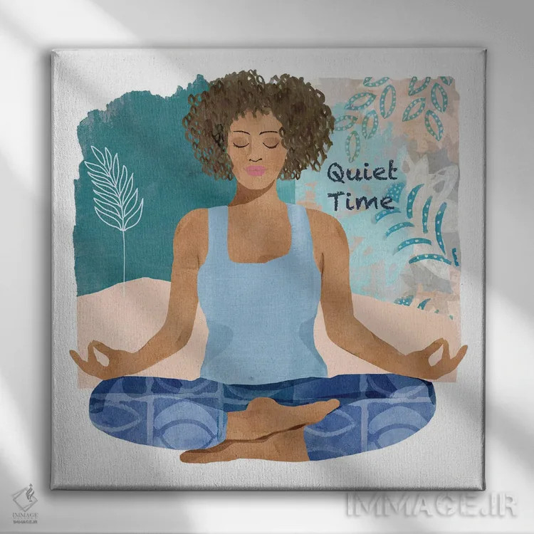 تابلو زمان یوگا III اثر فلورا کوتا - نمای روبهرو روی دیوار