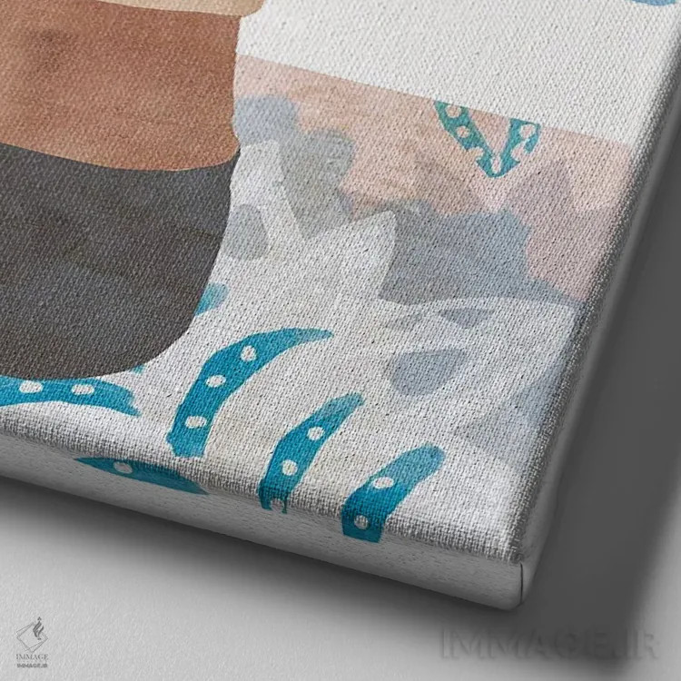 تابلو زمان یوگا II اثر فلورا کوتا - نمای نزدیک بافت بوم