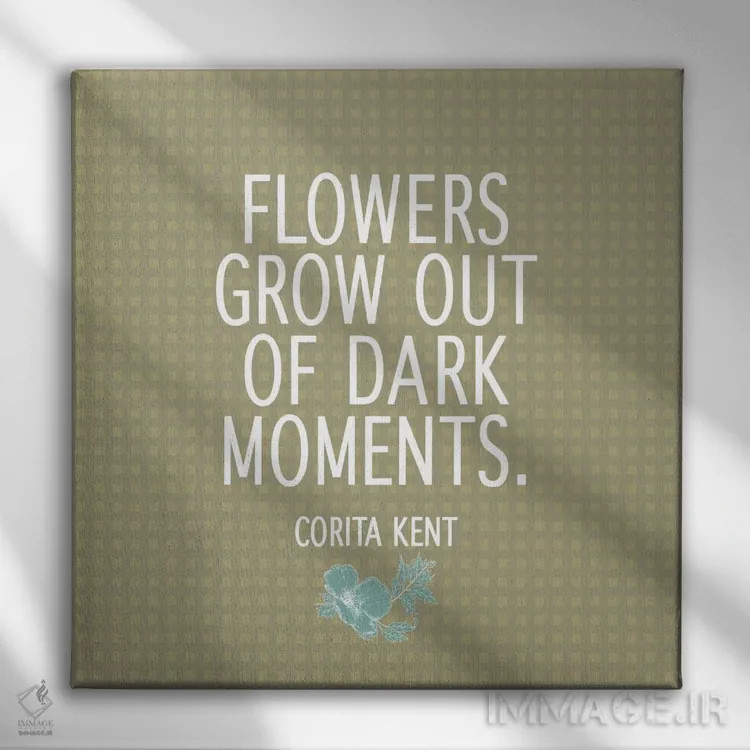 تابلو گلها و لحظات تاریک اثر فایو بای فایو کالکتیو - نمای روبهرو روی دیوار