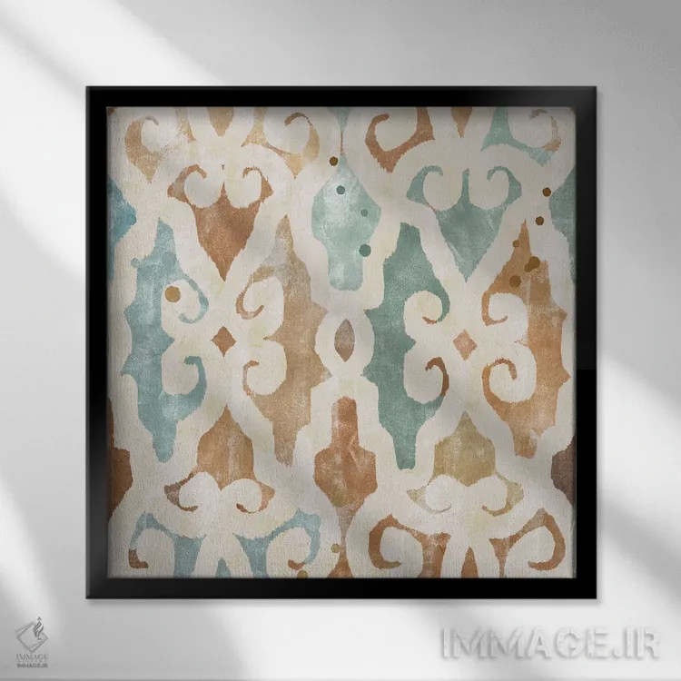 تابلو کاشی آفتابخورده I اثر فلورا کوتا - نمای قابدار مشکی