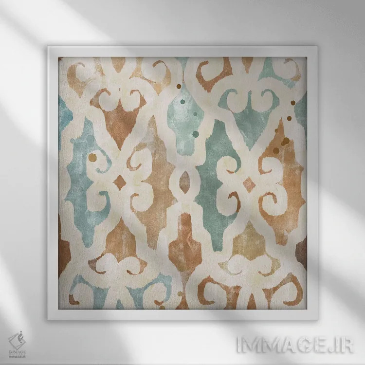 تابلو کاشی آفتابخورده I اثر فلورا کوتا - نمای قابدار سفید