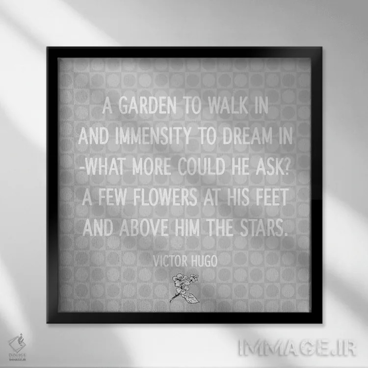 تابلو گلها در پای او اثر فایو بای فایو کالکتیو - نمای قابدار مشکی