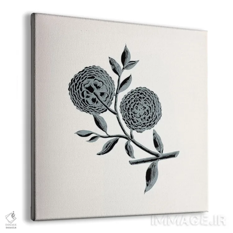 تابلو داوودی (خاکستری) اثر فایو بای فایو کالکتیو - نمای پرسپکتیو محصول