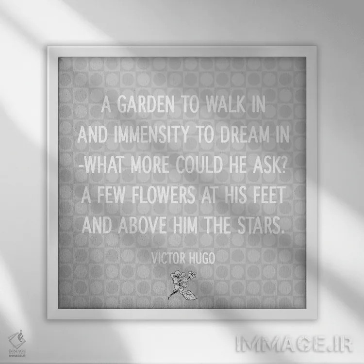 تابلو گلها در پای او اثر فایو بای فایو کالکتیو - نمای قابدار سفید