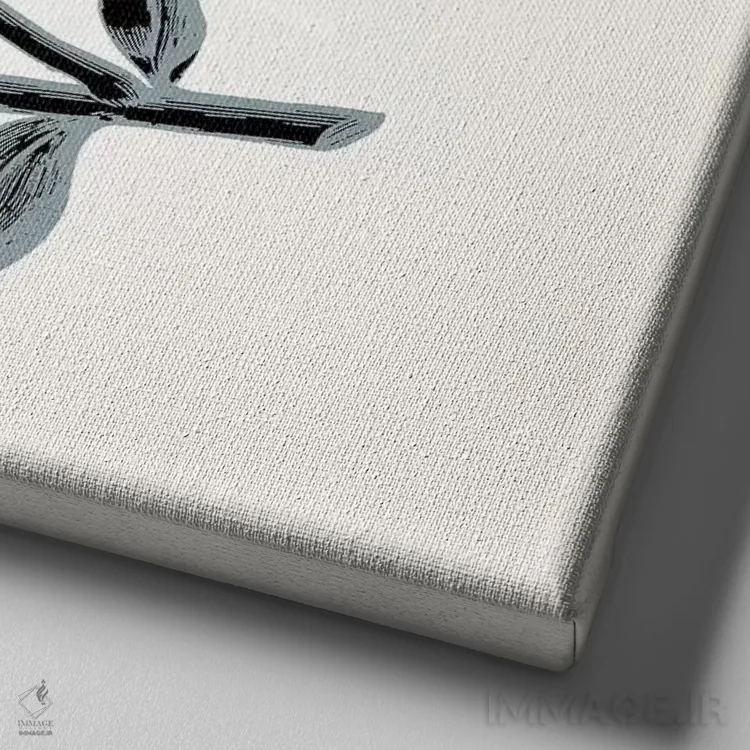 تابلو داوودی (خاکستری) اثر فایو بای فایو کالکتیو - نمای نزدیک بافت بوم