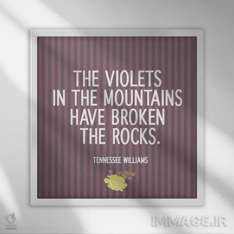 تابلو بنفشهها اثر فایو بای فایو کالکتیو - نمای قابدار سفید