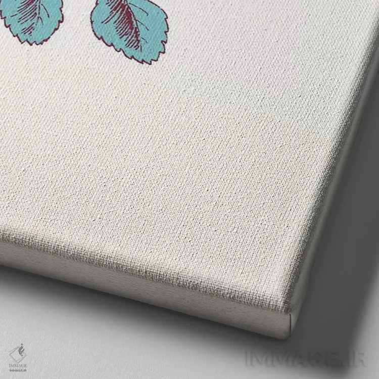 تابلو شاخه آبی اثر فایو بای فایو کالکتیو - نمای نزدیک بافت بوم