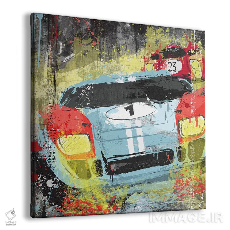 تابلو فورد علیه فراری اثر فلای گرافیکس (استودیو/برند هنری) - نمای پرسپکتیو محصول