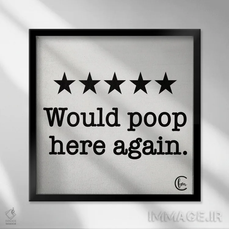 تابلو بررسی حمام اثر فِرفولی مید کرییشنز (استودیو هنری) - نمای قابدار مشکی