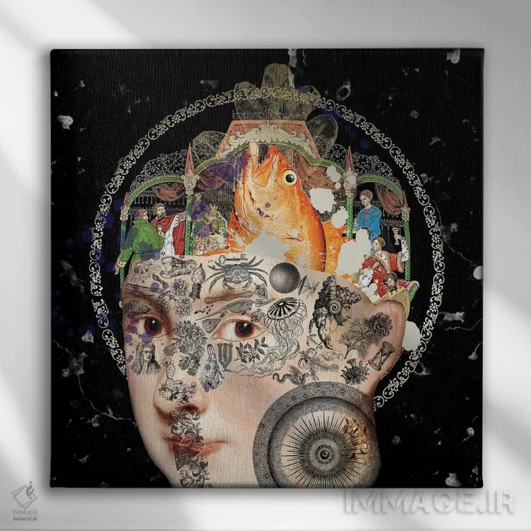 تابلو اخلاق معاصر ۱ اثر فن د فانتستیکا - نمای روبهرو روی دیوار