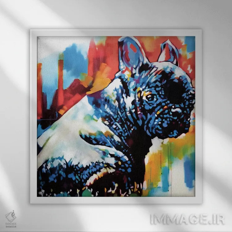 تابلو فقط دستشویی! اثر فرنان مورا - نمای قابدار سفید