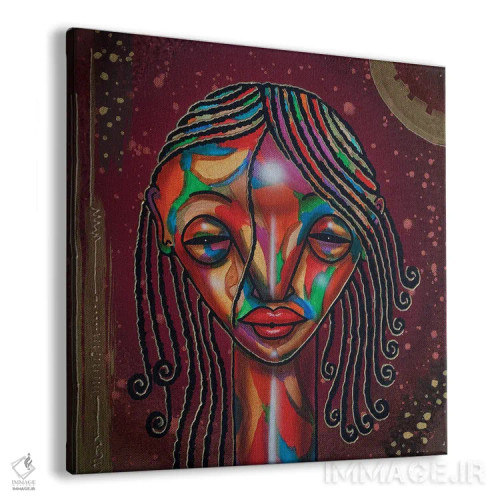 تابلو دختر با موهای فر اثر فرد اودل - نمای پرسپکتیو محصول