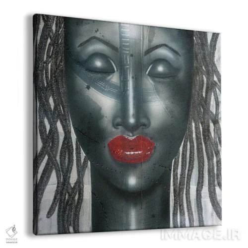 تابلو قرمز تیره و سیاه اثر فرد اودل - نمای پرسپکتیو محصول