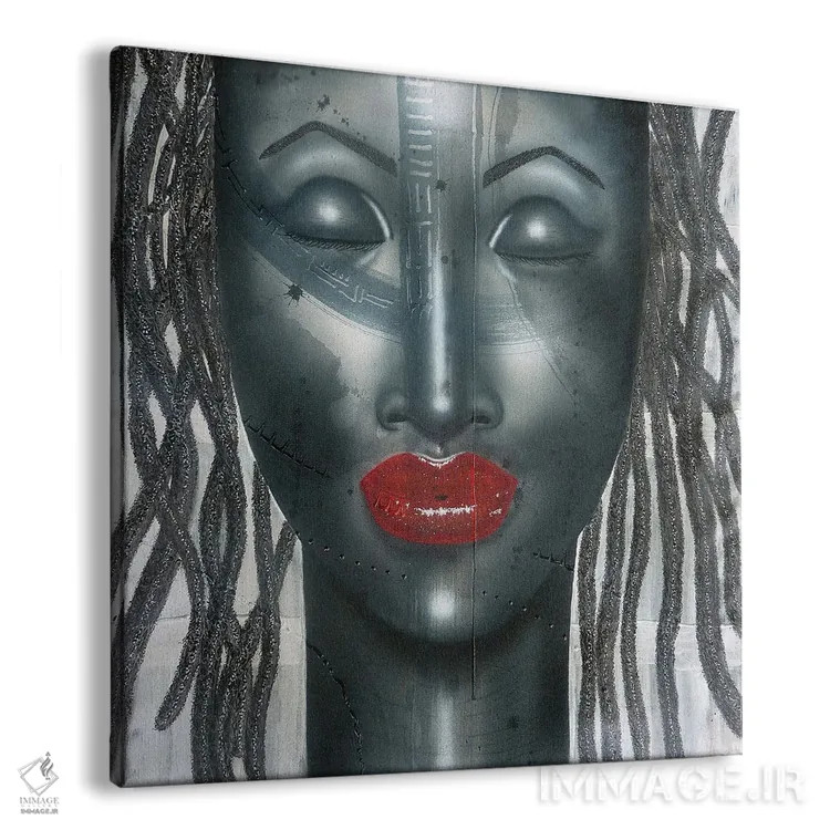 تابلو قرمز تیره و سیاه اثر فرد اودل - نمای پرسپکتیو محصول