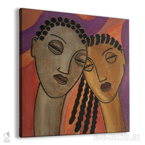 تابلو دختر و پسر اثر فرد اودل - نمای پرسپکتیو محصول