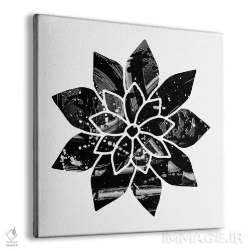 تابلو گل سیاهوسفید اثر فرد اودل - نمای پرسپکتیو محصول