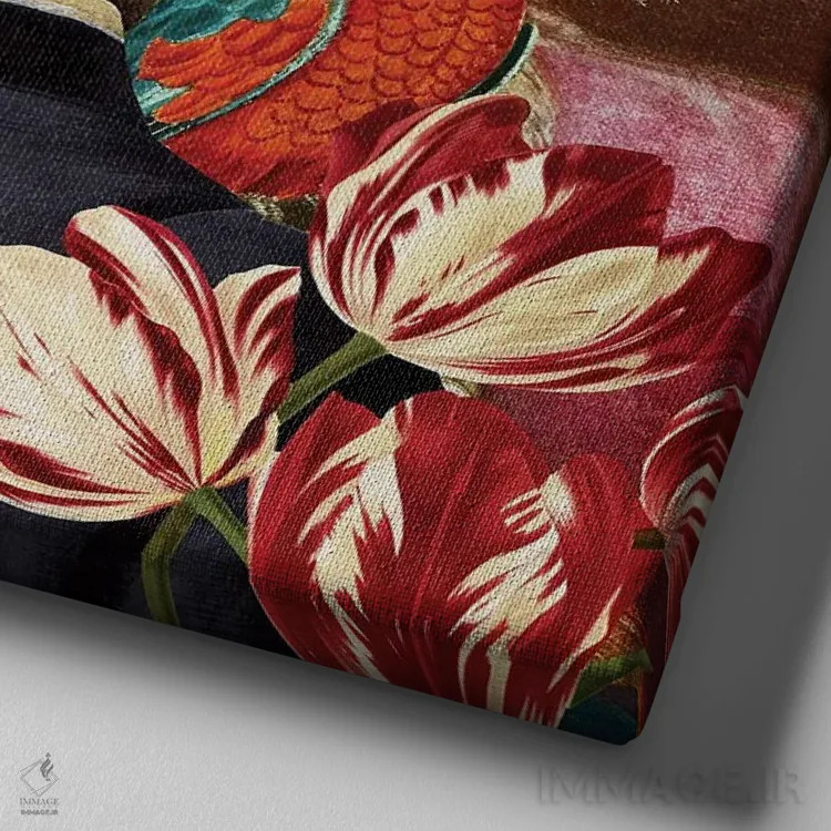 تابلو شوالیه در عمارت عجیب اثر فن د فانتستیکا - نمای نزدیک بافت بوم