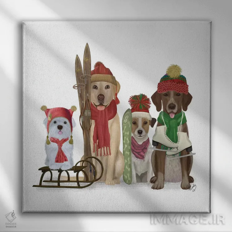 تابلو کریسمس (طرح) اثر فب فانکی (استودیو هنری) - نمای روبهرو روی دیوار