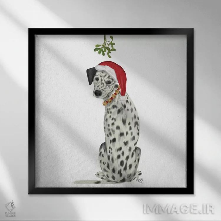 تابلو کریسمس (طرح) اثر فب فانکی (استودیو هنری) - نمای قابدار مشکی