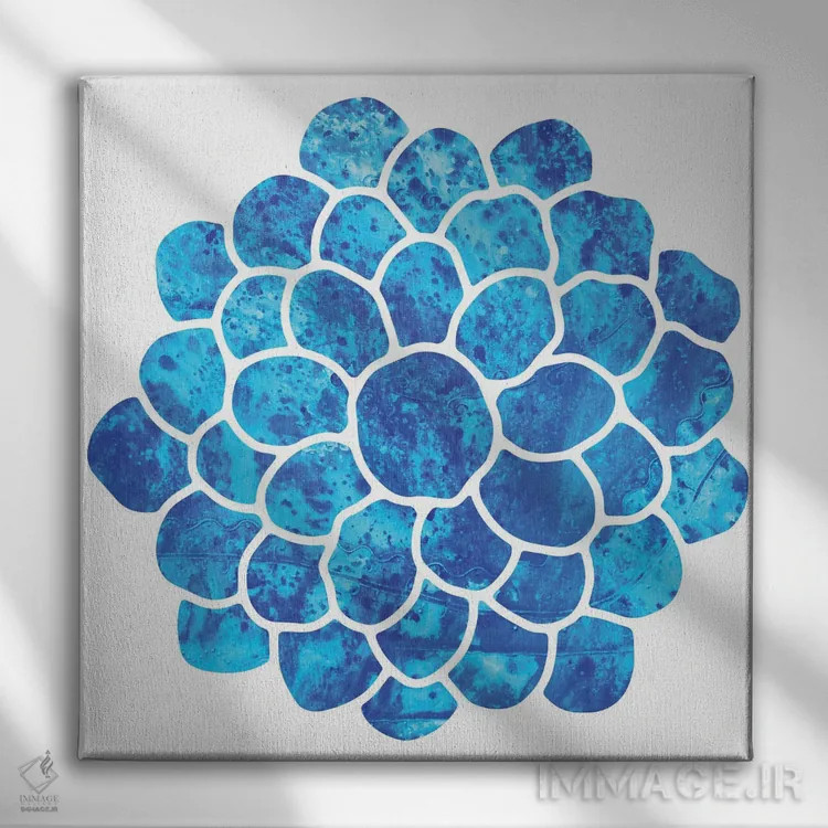 تابلو خوشه آبی اثر فرد اودل - نمای روبهرو روی دیوار