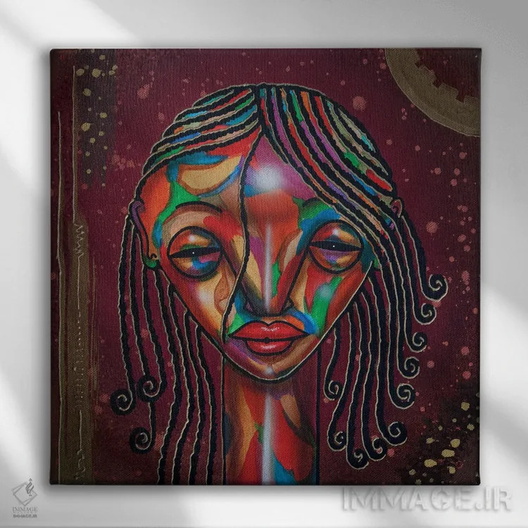 تابلو دختر با موهای فر اثر فرد اودل - نمای روبهرو روی دیوار