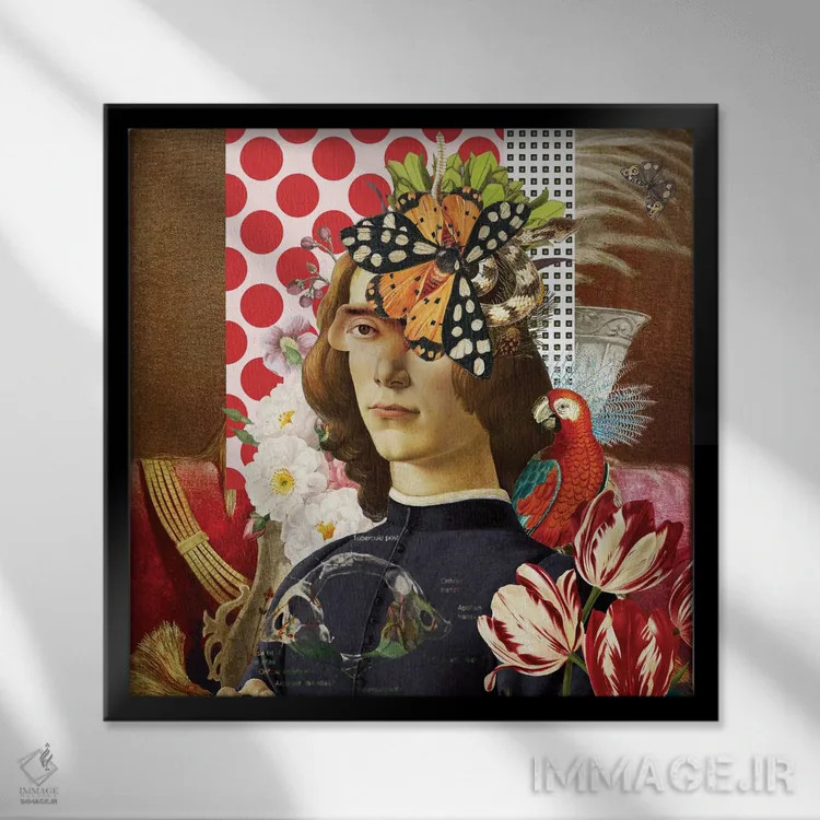 تابلو شوالیه در عمارت عجیب اثر فن د فانتستیکا - نمای قابدار مشکی