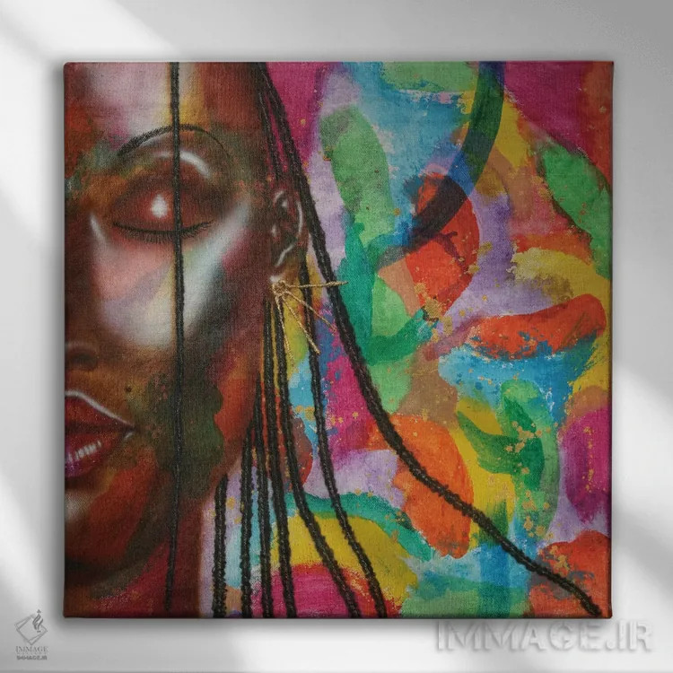 تابلو الهه زمین اثر فرد اودل - نمای روبهرو روی دیوار