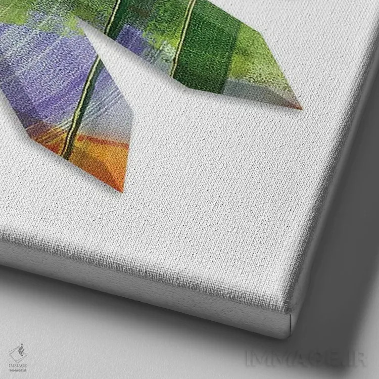 تابلو سنگ قیمتی اثر فرد اودل - نمای نزدیک بافت بوم