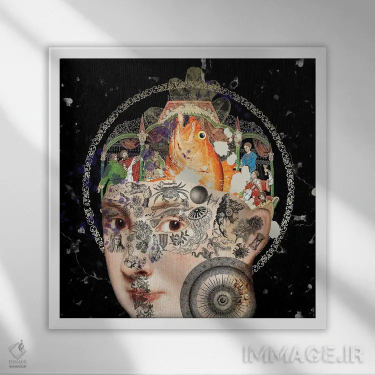 تابلو اخلاق معاصر ۱ اثر فن د فانتستیکا - نمای قابدار سفید