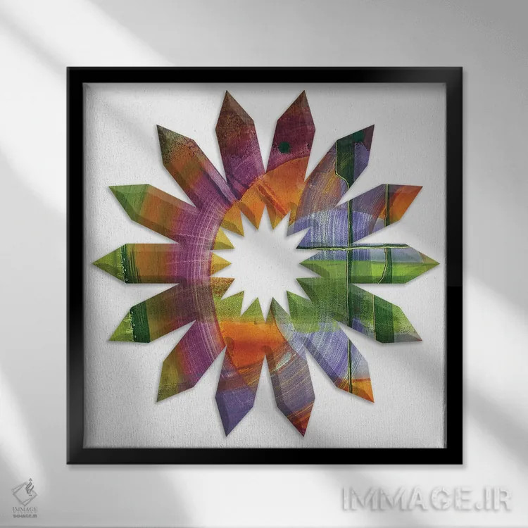 تابلو سنگ قیمتی اثر فرد اودل - نمای قابدار مشکی