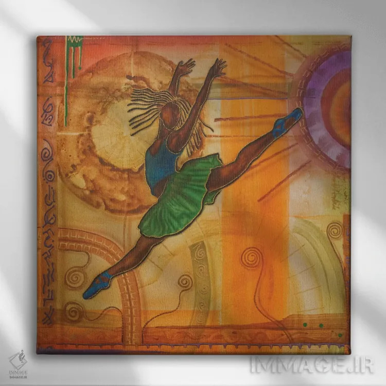 تابلو در حال پرواز اثر فرد اودل - نمای روبهرو روی دیوار