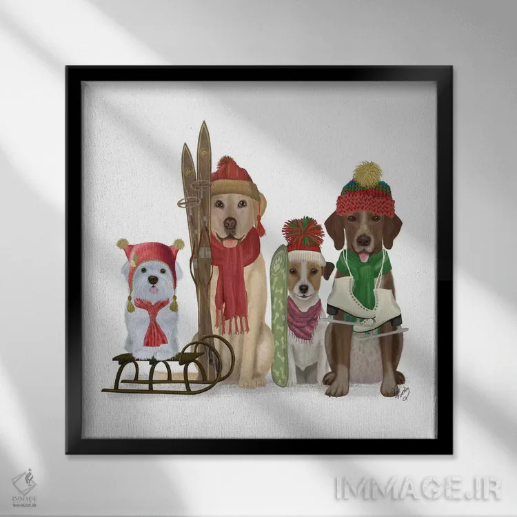 تابلو کریسمس (طرح) اثر فب فانکی (استودیو هنری) - نمای قابدار مشکی