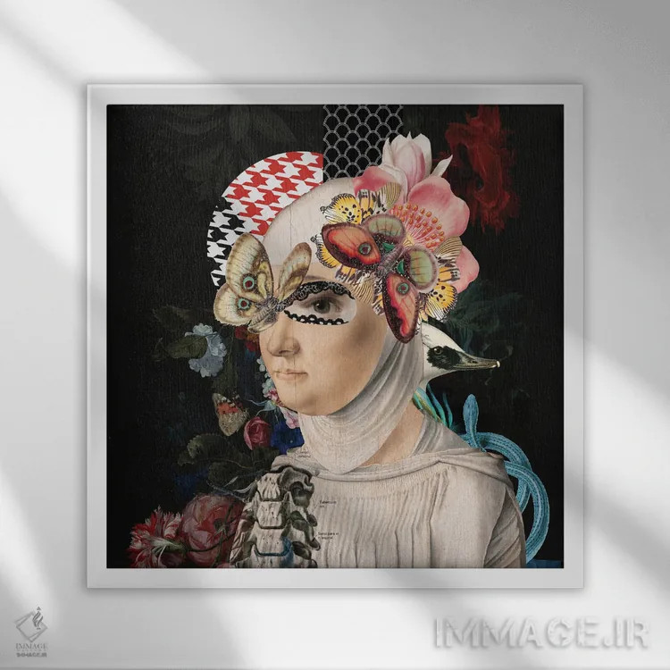 تابلو پژواکهایی از تاریکی اثر فن د فانتستیکا - نمای قابدار سفید