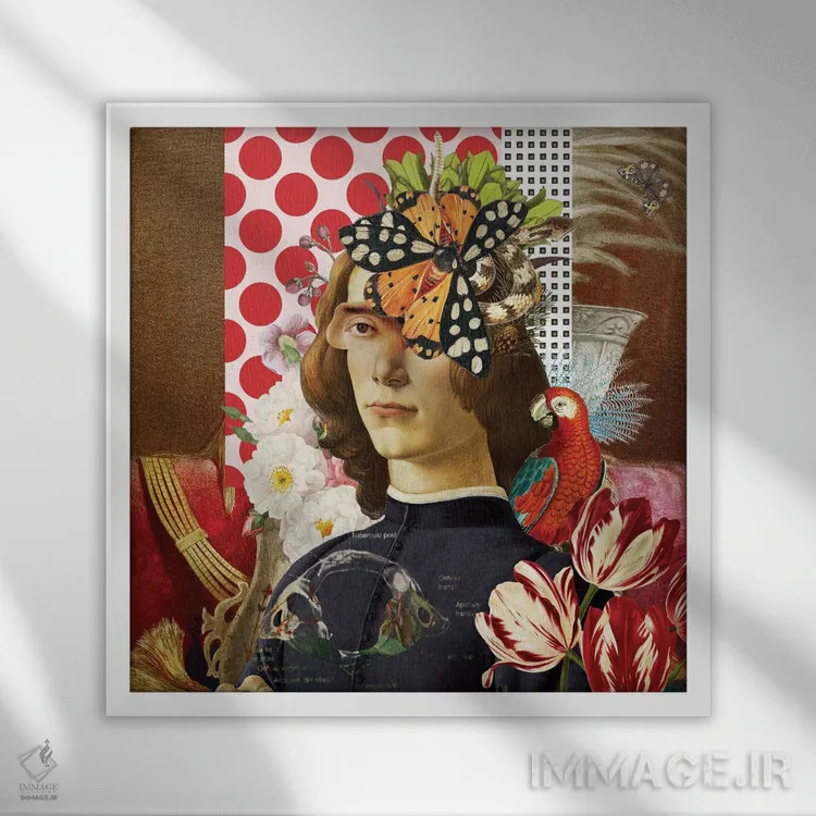 تابلو شوالیه در عمارت عجیب اثر فن د فانتستیکا - نمای قابدار سفید