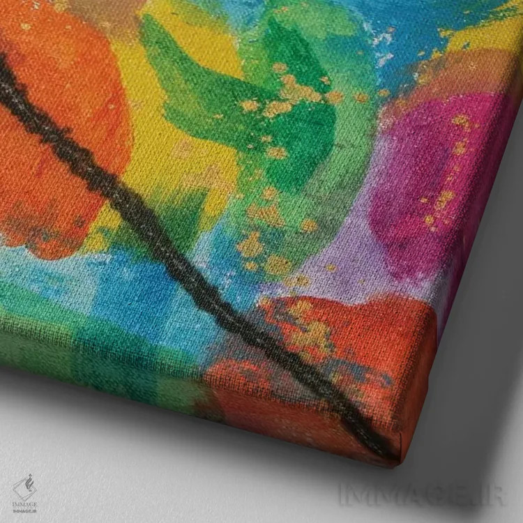 تابلو الهه زمین اثر فرد اودل - نمای نزدیک بافت بوم