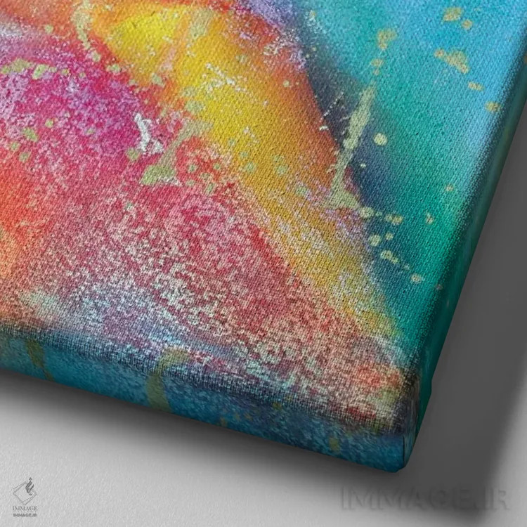 تابلو جشن اثر فرد اودل - نمای نزدیک بافت بوم