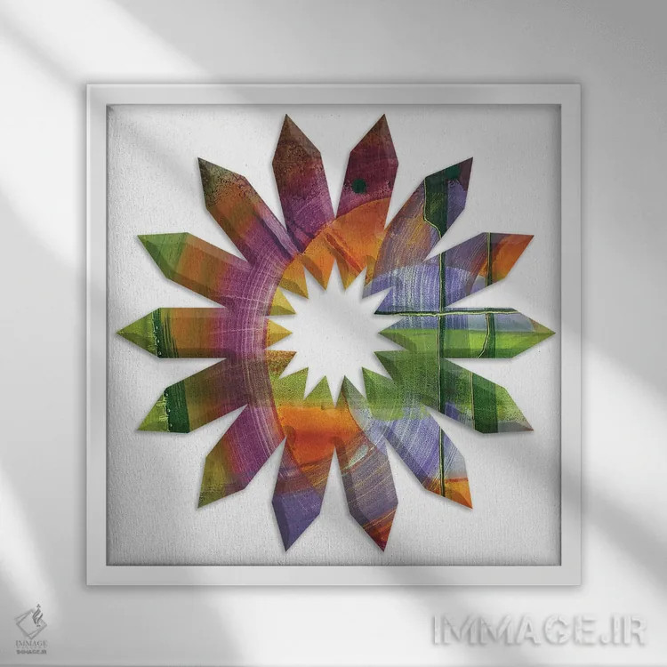 تابلو سنگ قیمتی اثر فرد اودل - نمای قابدار سفید