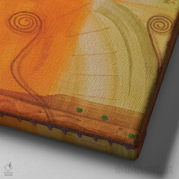 تابلو در حال پرواز اثر فرد اودل - نمای نزدیک بافت بوم