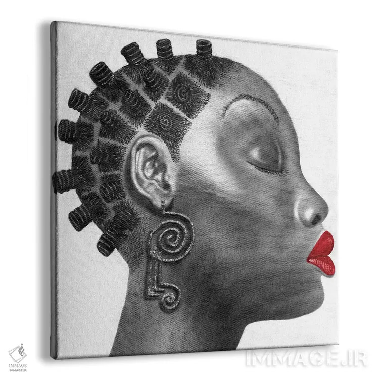 تابلو دختر نوبیایی اثر فرد اودل - نمای پرسپکتیو محصول