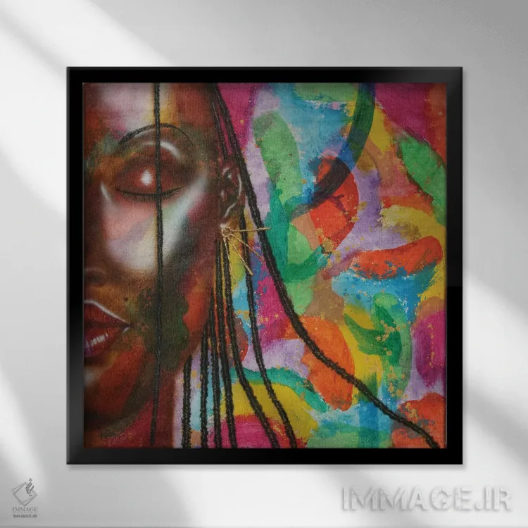 تابلو الهه زمین اثر فرد اودل - نمای قابدار مشکی