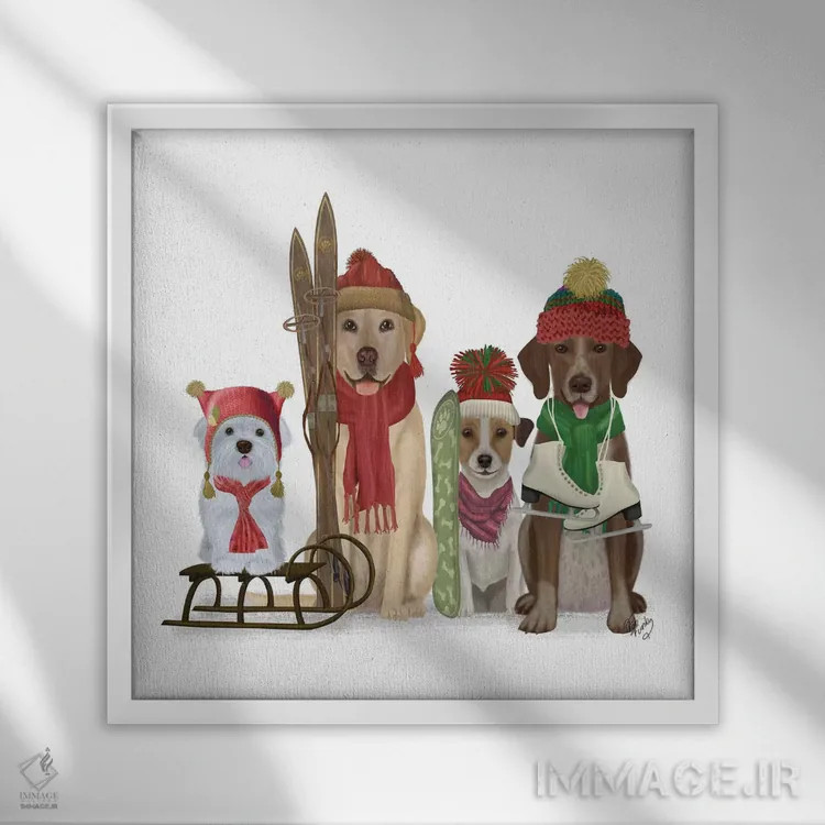 تابلو کریسمس (طرح) اثر فب فانکی (استودیو هنری) - نمای قابدار سفید