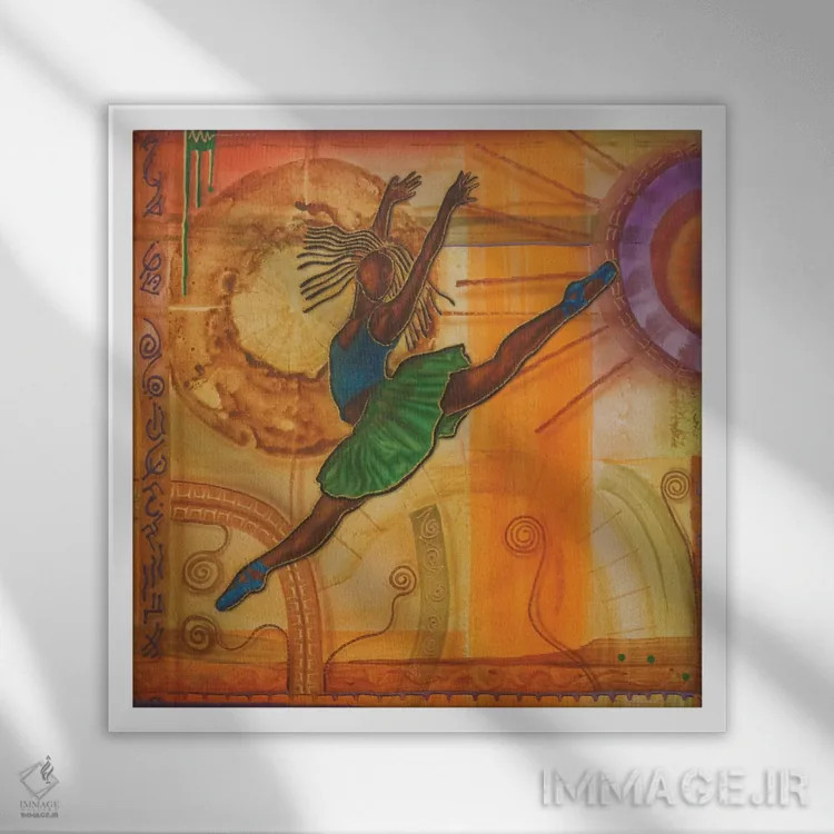 تابلو در حال پرواز اثر فرد اودل - نمای قابدار سفید