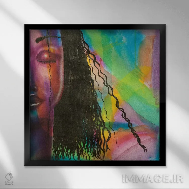 تابلو شادی فراوان اثر فرد اودل - نمای قابدار مشکی