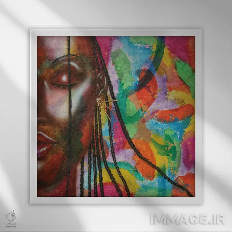 تابلو الهه زمین اثر فرد اودل - نمای قابدار سفید