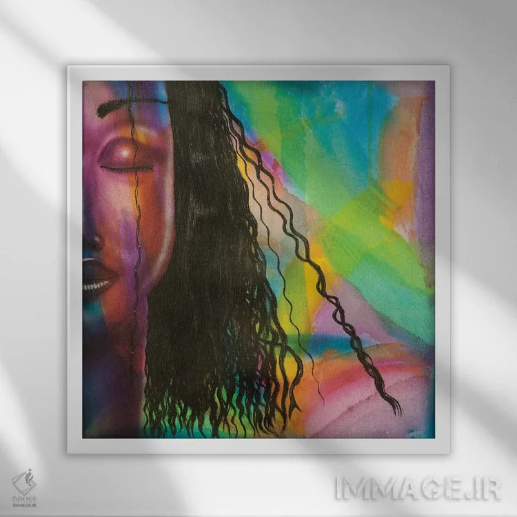 تابلو شادی فراوان اثر فرد اودل - نمای قابدار سفید