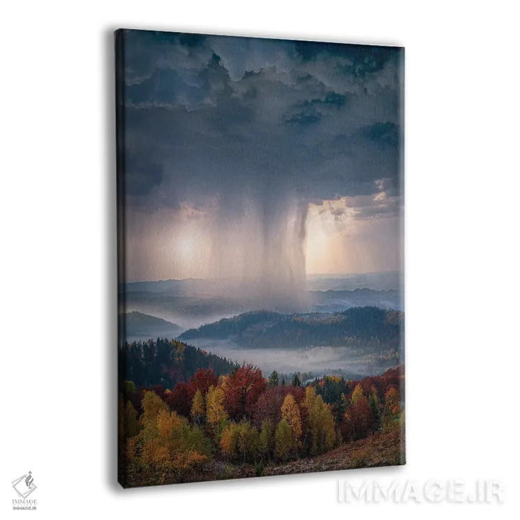 تابلو باران پاییزی سنگین اثر برنت شاونور - نمای پرسپکتیو محصول